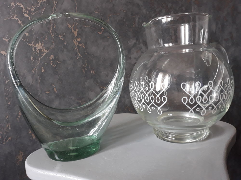 Pichet en verre anciens Décoration
