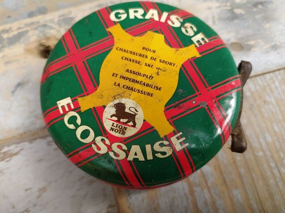 Boite Publicitaire Graisse &Eacute;cossaise Cirage Lion Noir 