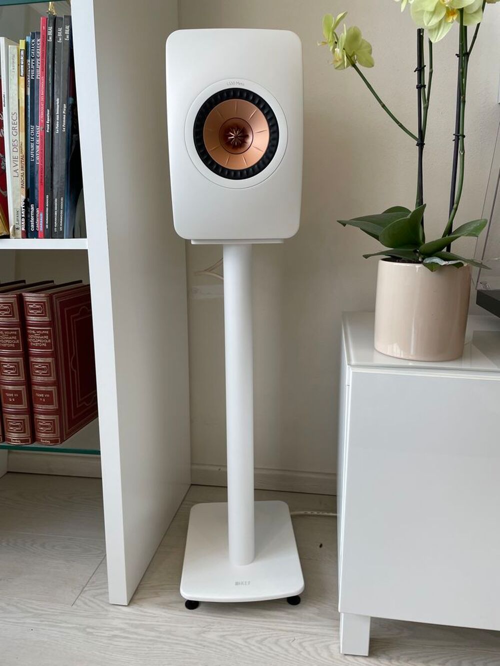 Enceintes KEF LS50 META BLANC MAT + KEF STAND S2 BLANC Audio et hifi