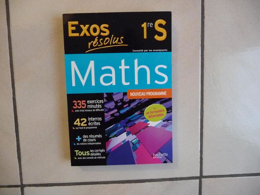Livre Exos r&eacute;solus MATHS 1&egrave;re - NEUF Livres et BD