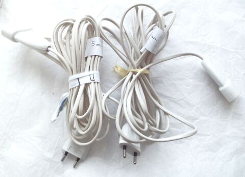 Lot de 2 rallonges �lectriques - fiche plate, 5 m 8 Villeurbanne (69)