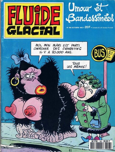 FLUIDE GLACIAL n° 196 - Octobre 1992 - Binet - Blutch... 3 Argenteuil (95)