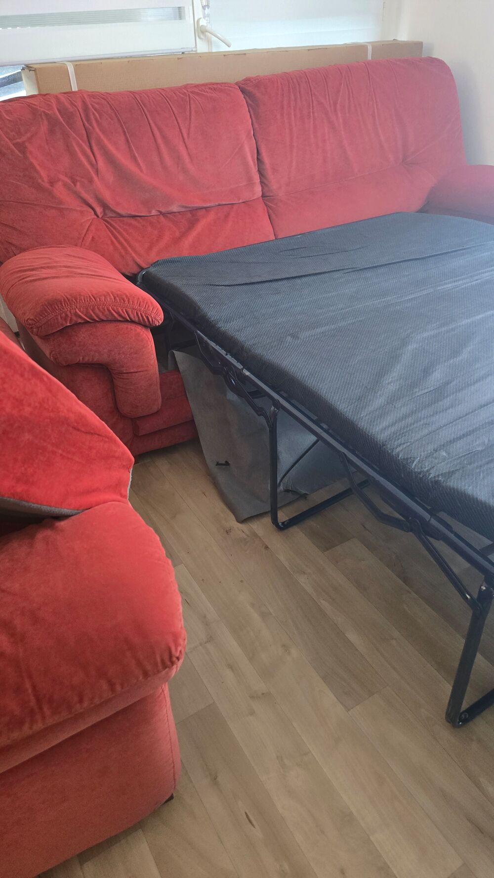 Magnifique Lot de Canap&eacute;s Rouge en Tissu* ? Meubles