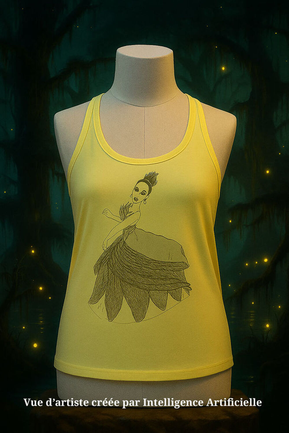 Disneyland Paris Princesse Tiana Debardeur Femme XL Vêtements