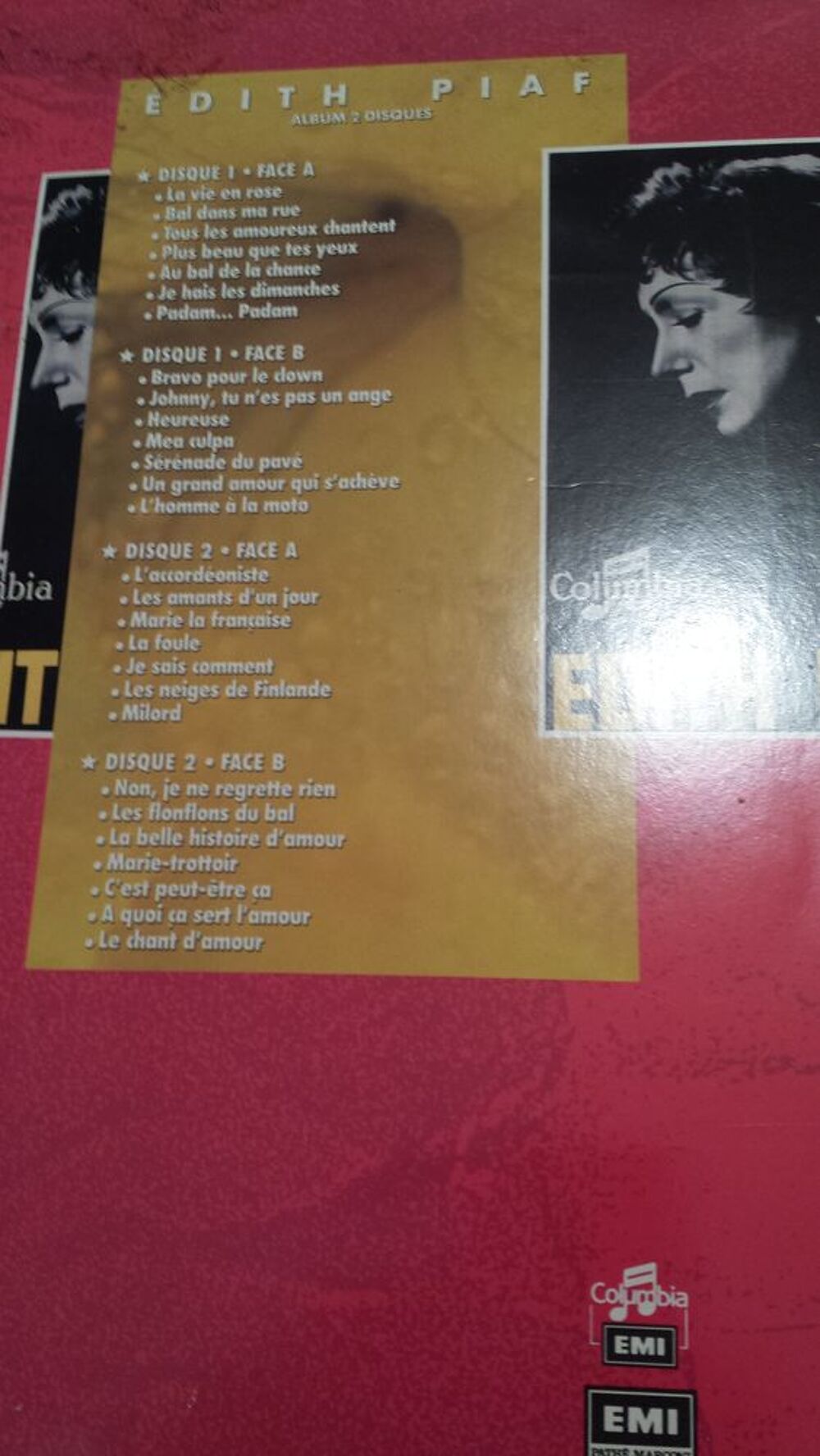 VINYLE EDITH PIAF
LA VIE EN ROSE
CD et vinyles