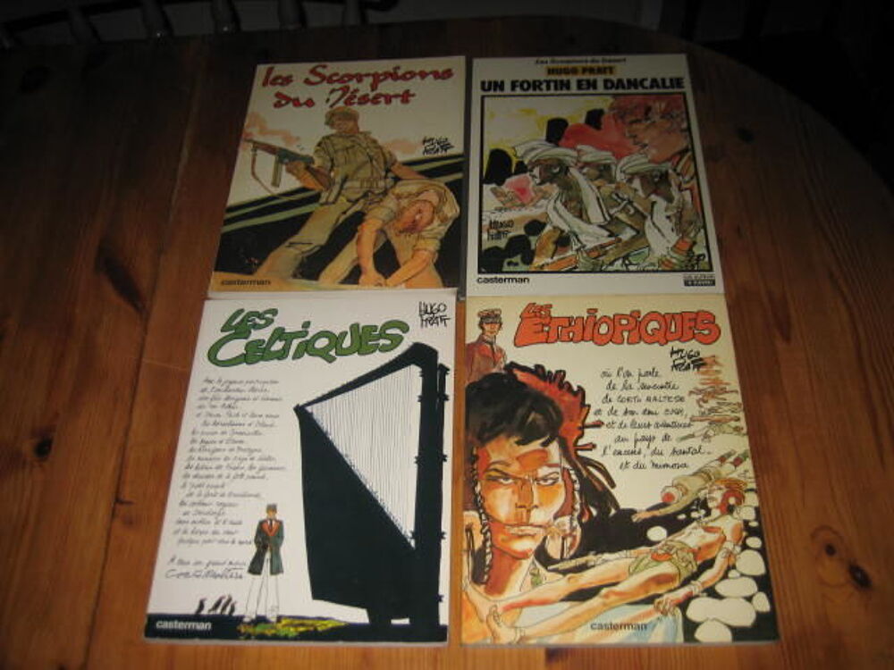 lot 4 bd hugo pratt LES SCORPIONS DU DESERT 1+2+CORTO MALTESE ethiopiques celtiques eo Livres et BD