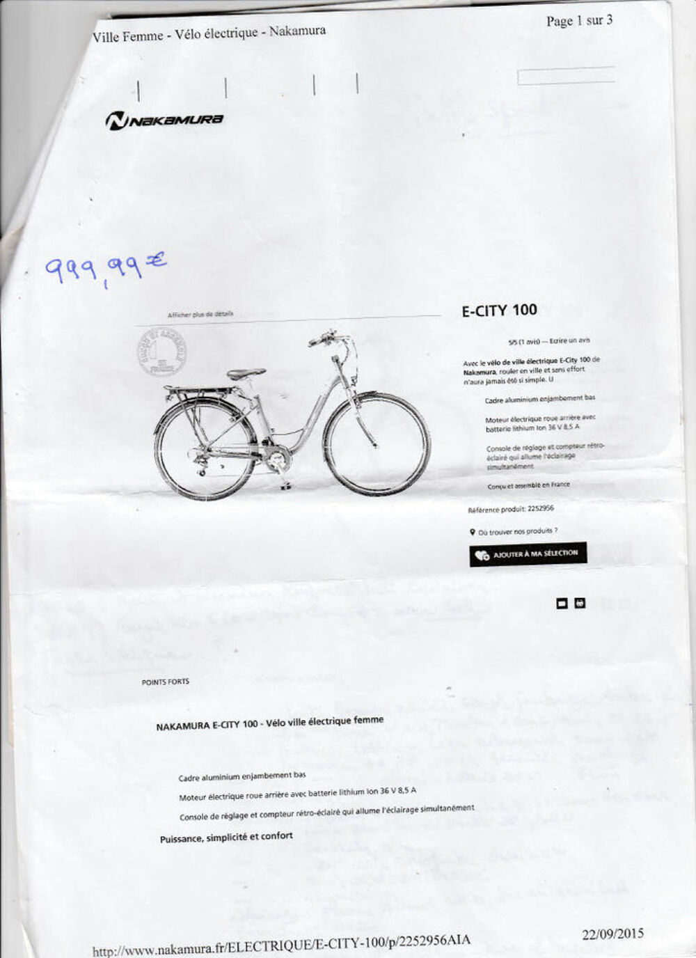 Facture velo electrique hotsell