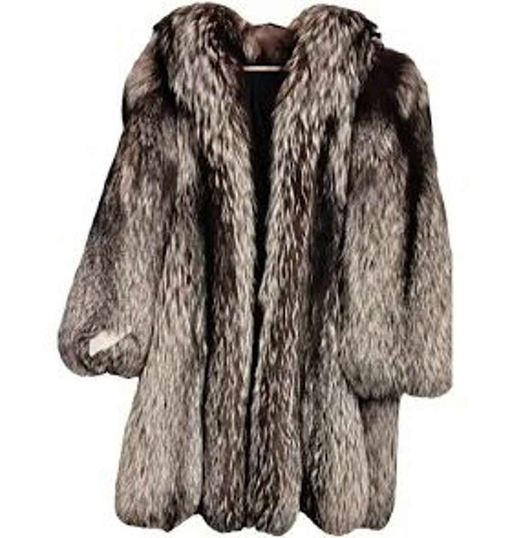 veste en renard argent&eacute; Vêtements