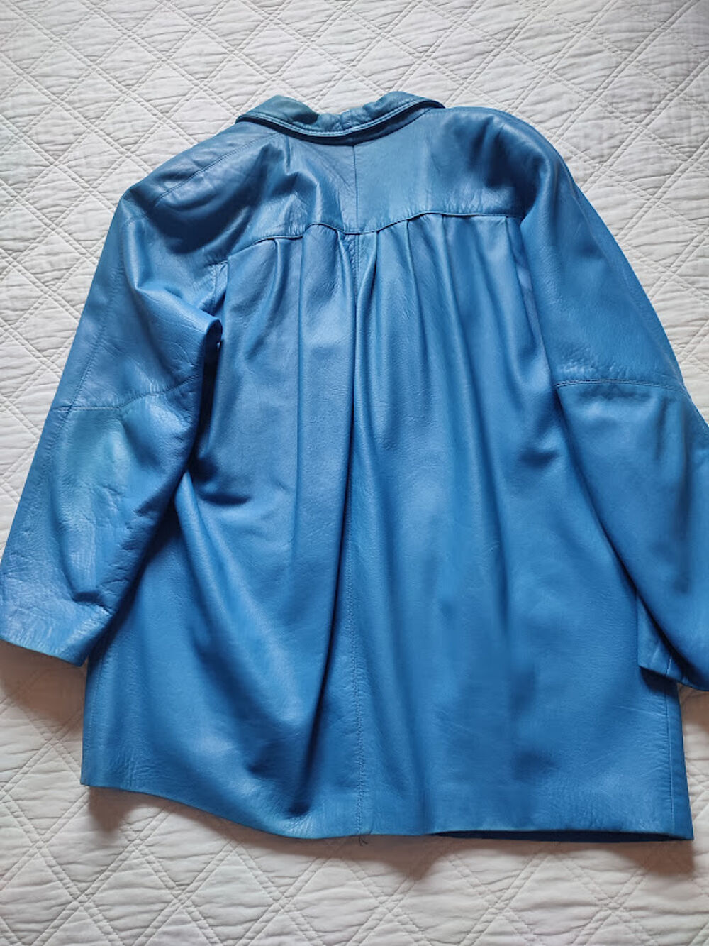 Veste en cuir bleu Vêtements