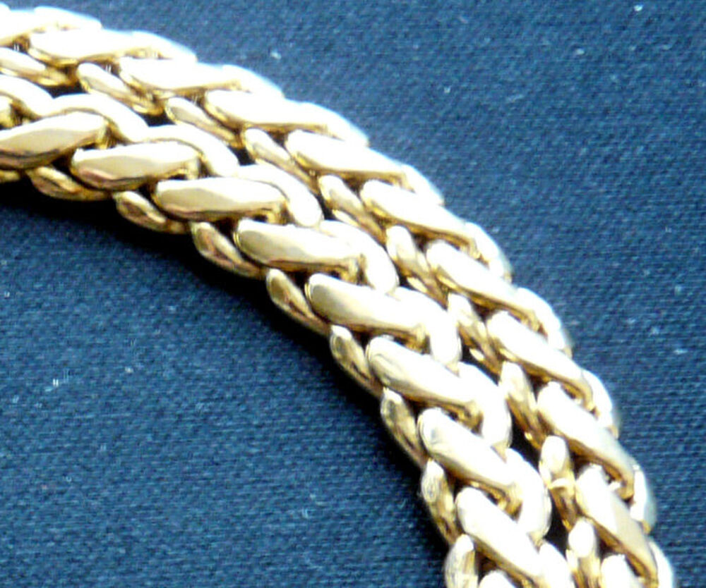 Beau Collier en M&eacute;tal Dor&eacute; Ras-de-Cou brillant &agrave; torsades Bijoux et montres