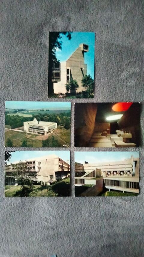 Lot 5 cartes postales vintage Couvent La Tourette Le Corbusi 8 Villeurbanne (69)