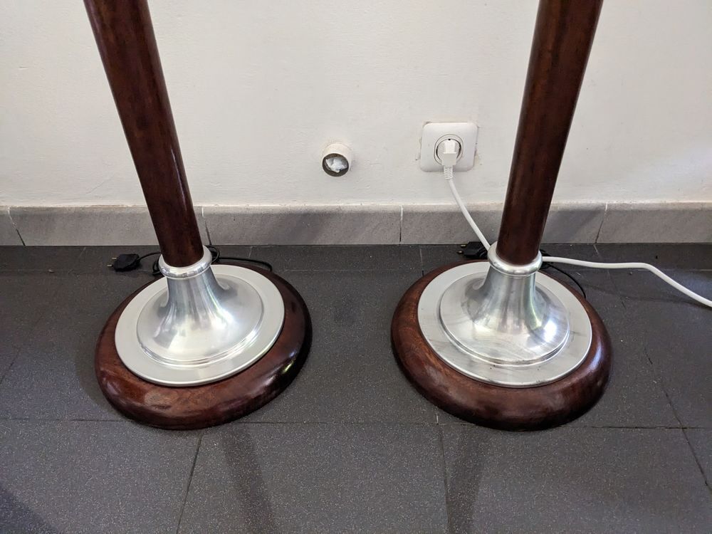 Paire de 2 GRANDS LAMPADAIRES MAZDA EPOQUE 1930 LAMPE art d&eacute; Décoration