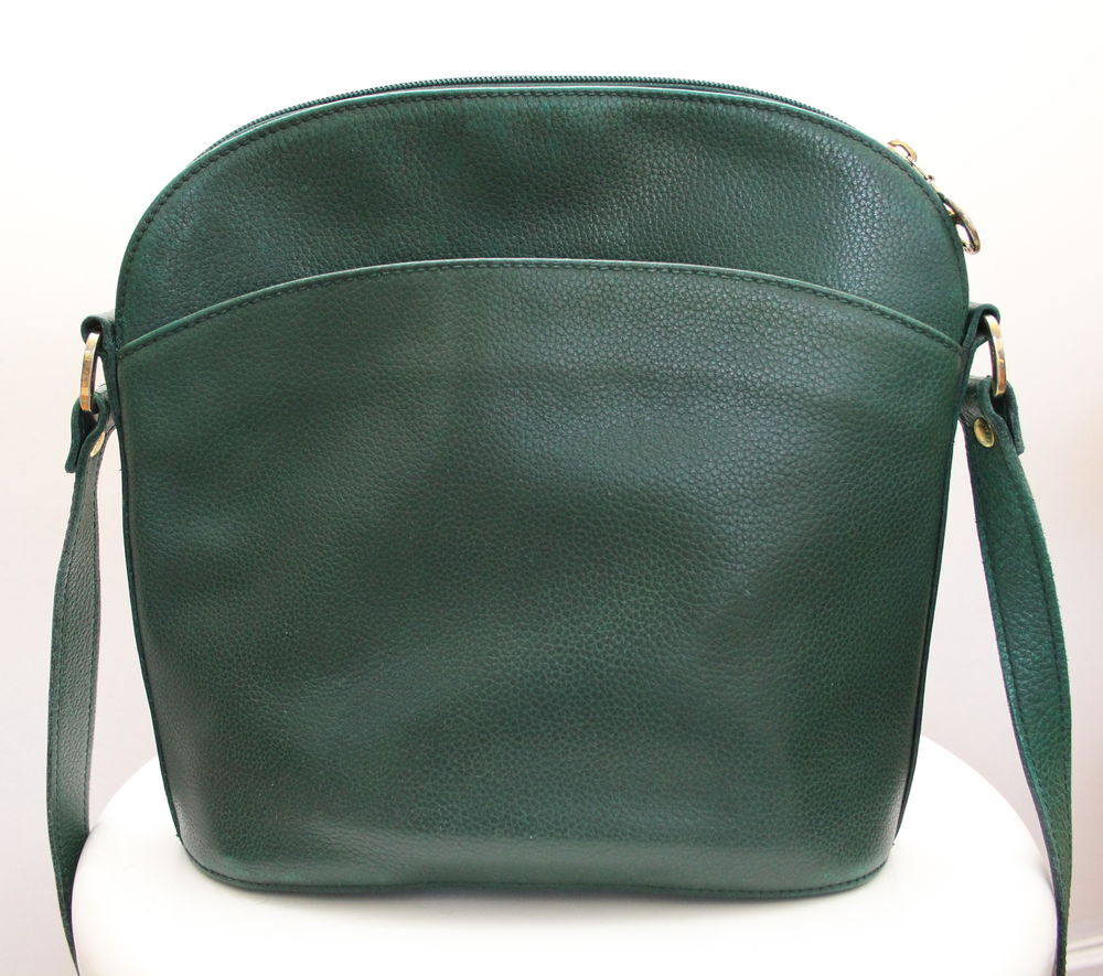 Sac cuir vert bandouli&egrave;re LONGCHAMP Maroquinerie