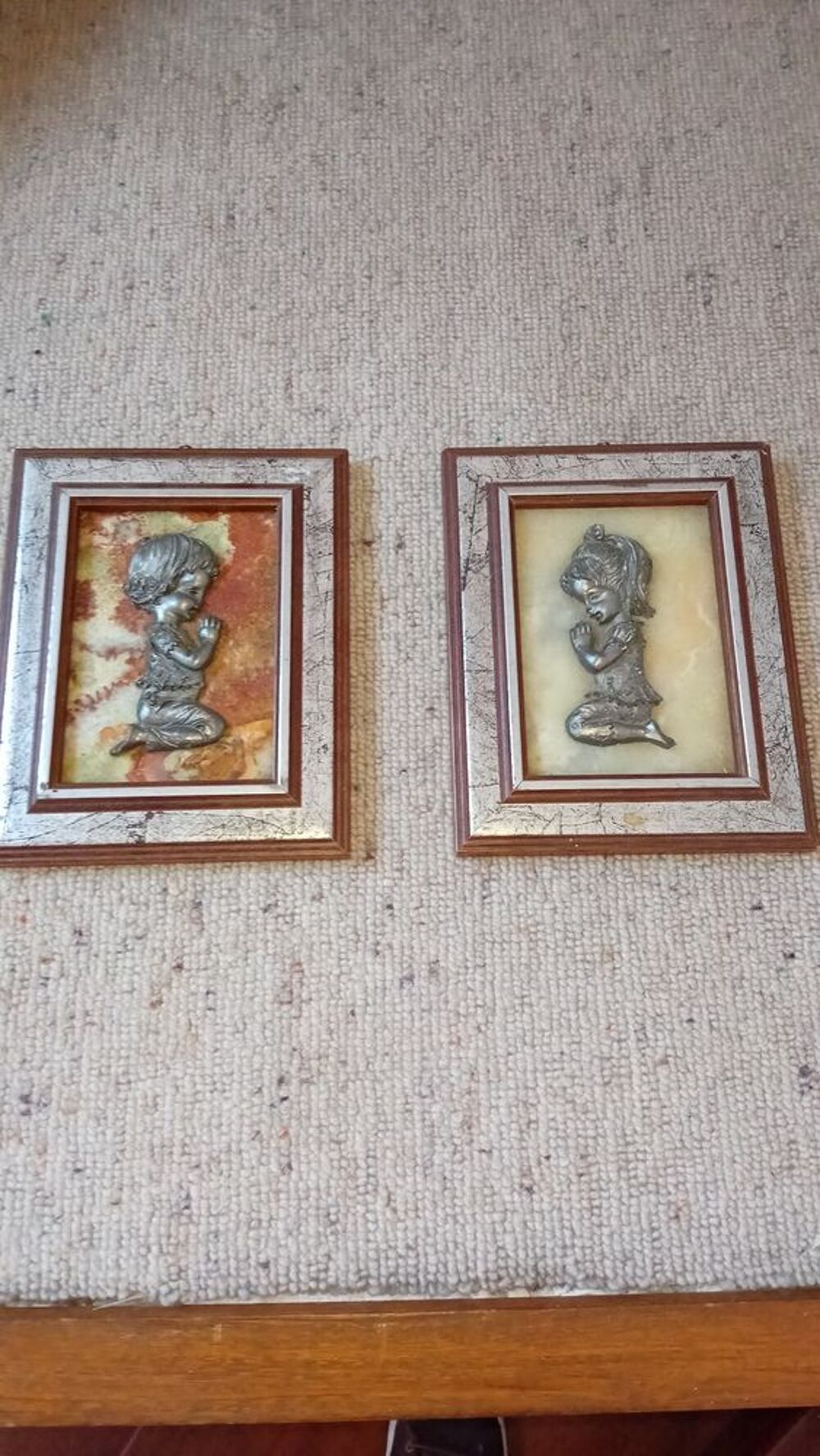 Deux cadres en pierre onyx Décoration