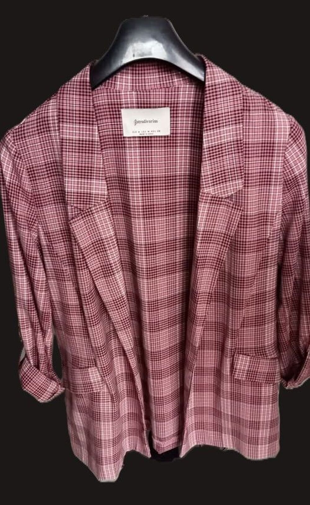 Veste &agrave; carreaux originale. Vêtements