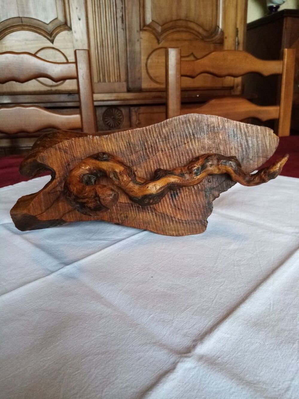 Applique en bois de vigne en forme de serpent Décoration