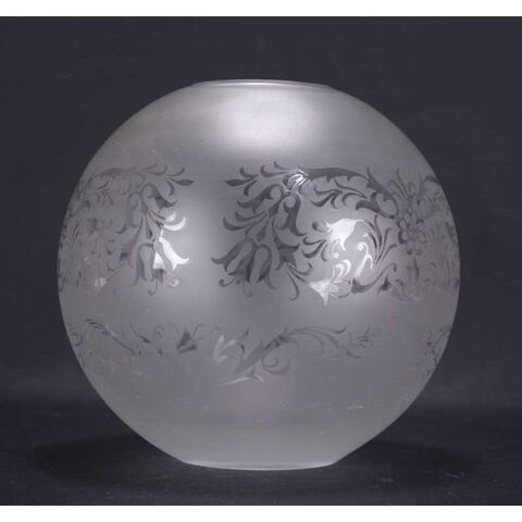 Globe boule gravure LOUIS XV lampe a pétrole lustre luminair 30 Marseille 13 (13)