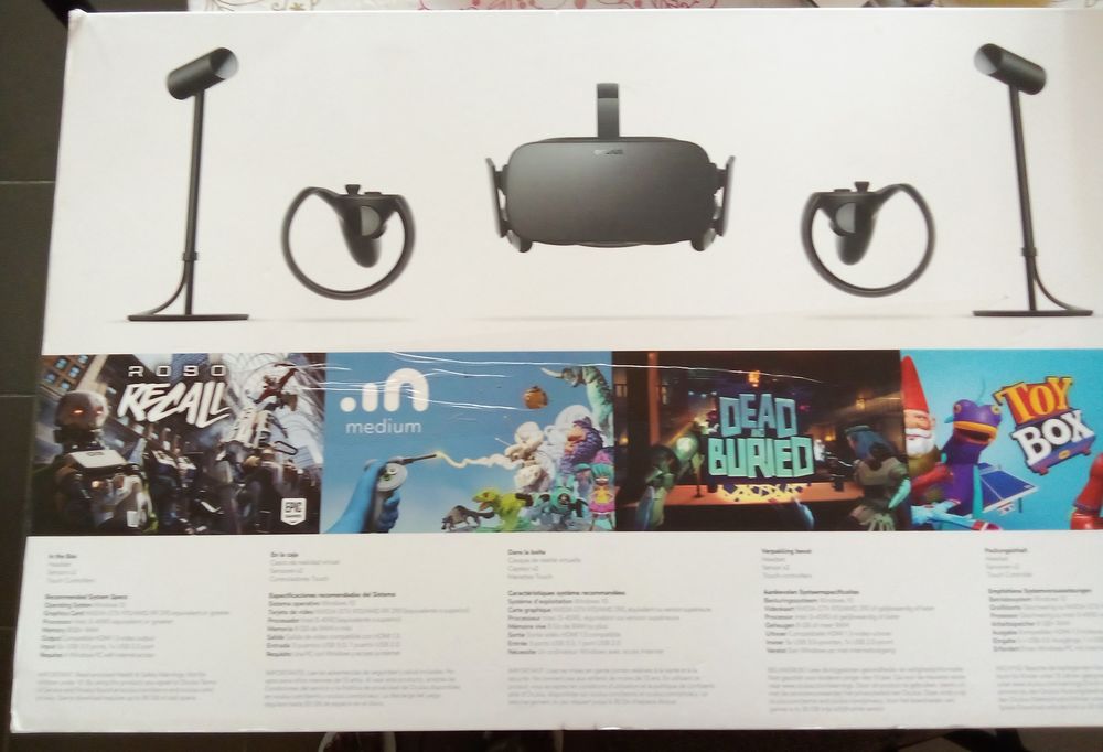 Casque de r&eacute;alit&eacute; virtuel,Oculus rift S, &eacute;tat neuf Consoles et jeux vidéos