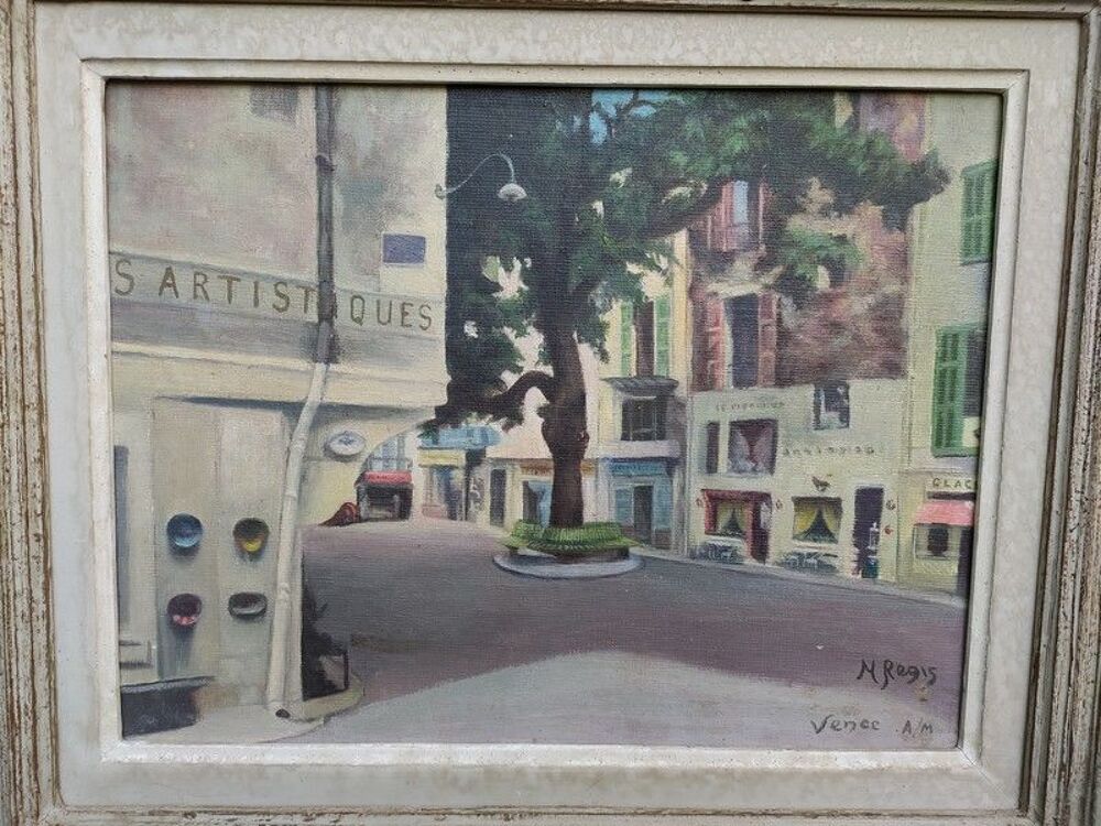 Tableau Peinture Vence Alpes-Maritimes Sign&eacute; Décoration