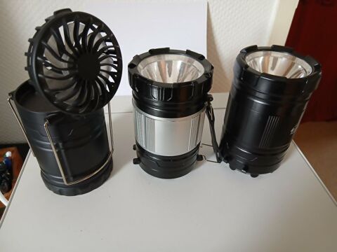 Trois lampes1ventilateur, 2 multifonctions noires  N°1468 5 Beaune (21)