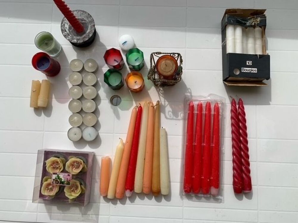 Lot de bougies tous genres Décoration