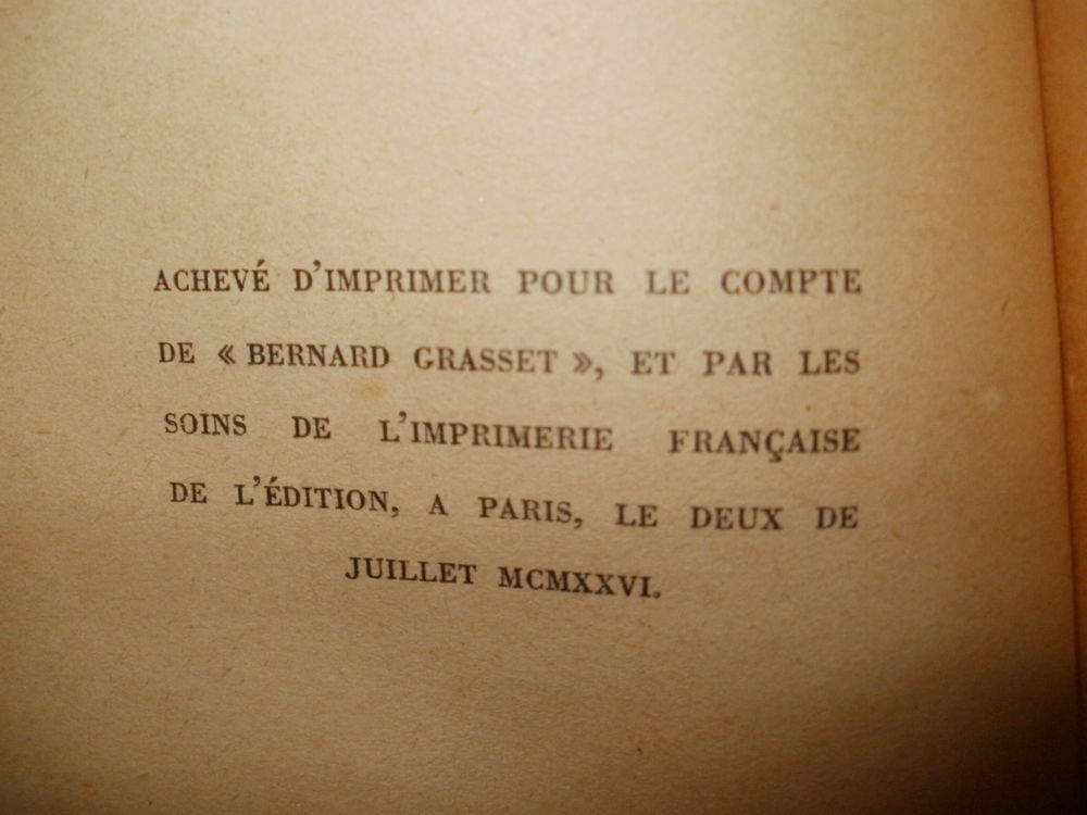 Fran&ccedil;ois MAURIAC L'enfant charg&eacute; de chaines - Grasset - 1926 Livres et BD