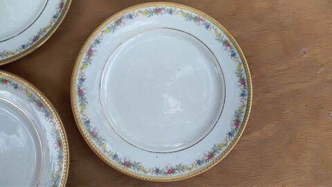 6 assiettes g�teau guirlande fleurs porcelaine Winterling 30 Roquefort-les-Pins (06)