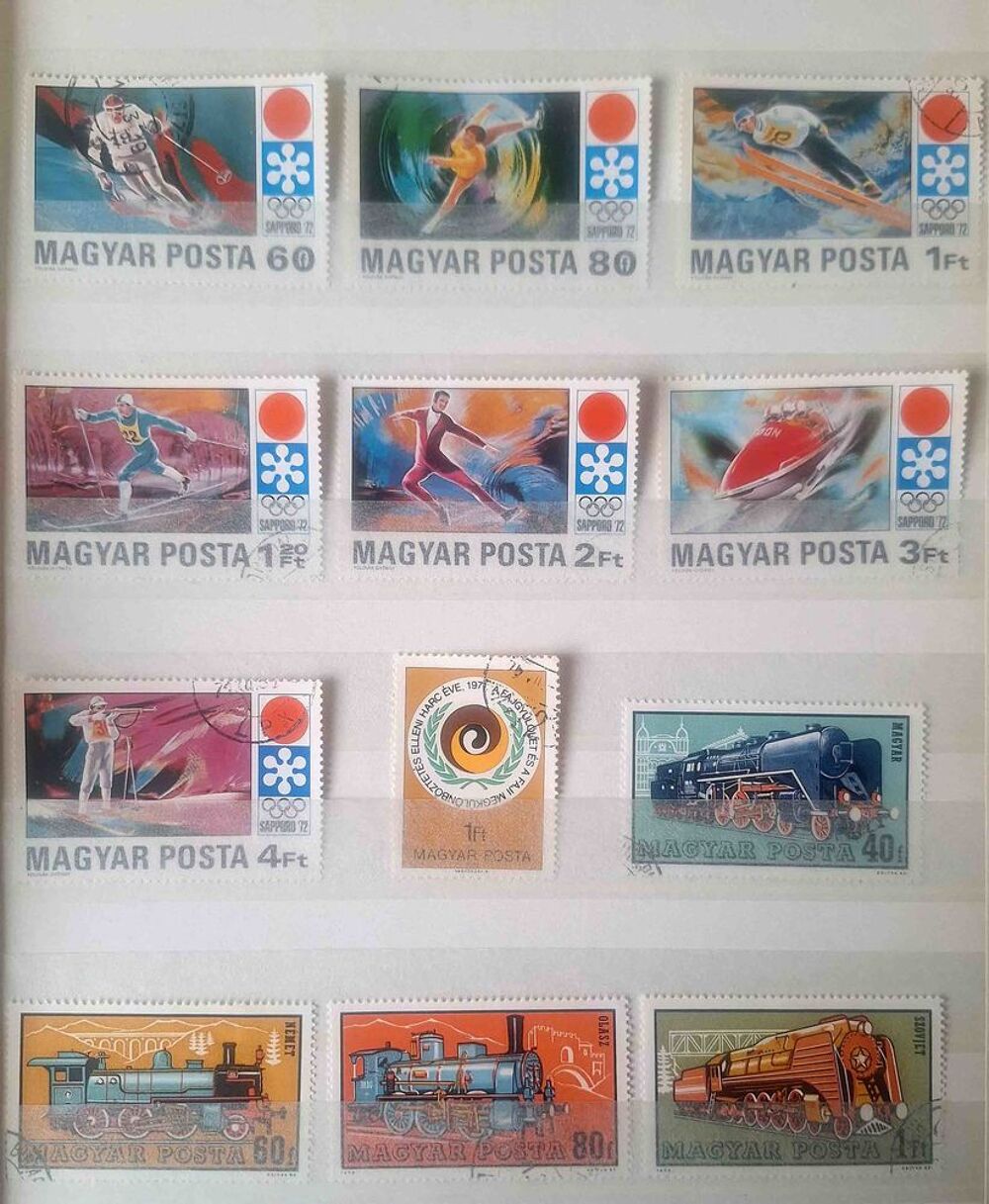 S&eacute;rie de timbres de collection de Hongrie 