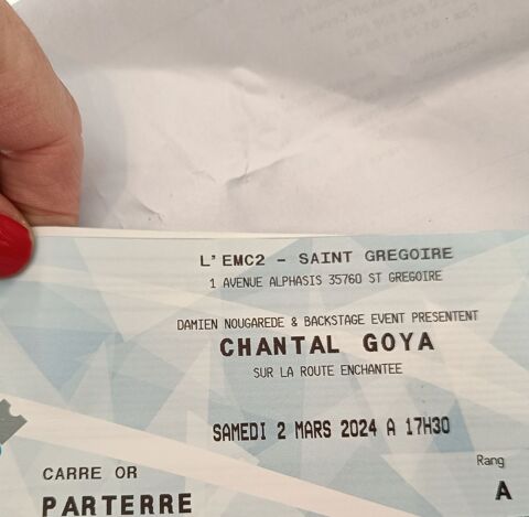Spectacle de Chantal Goya le samedi 2 mars  l'emc2  17h30 150 Saint-Grgoire (35)