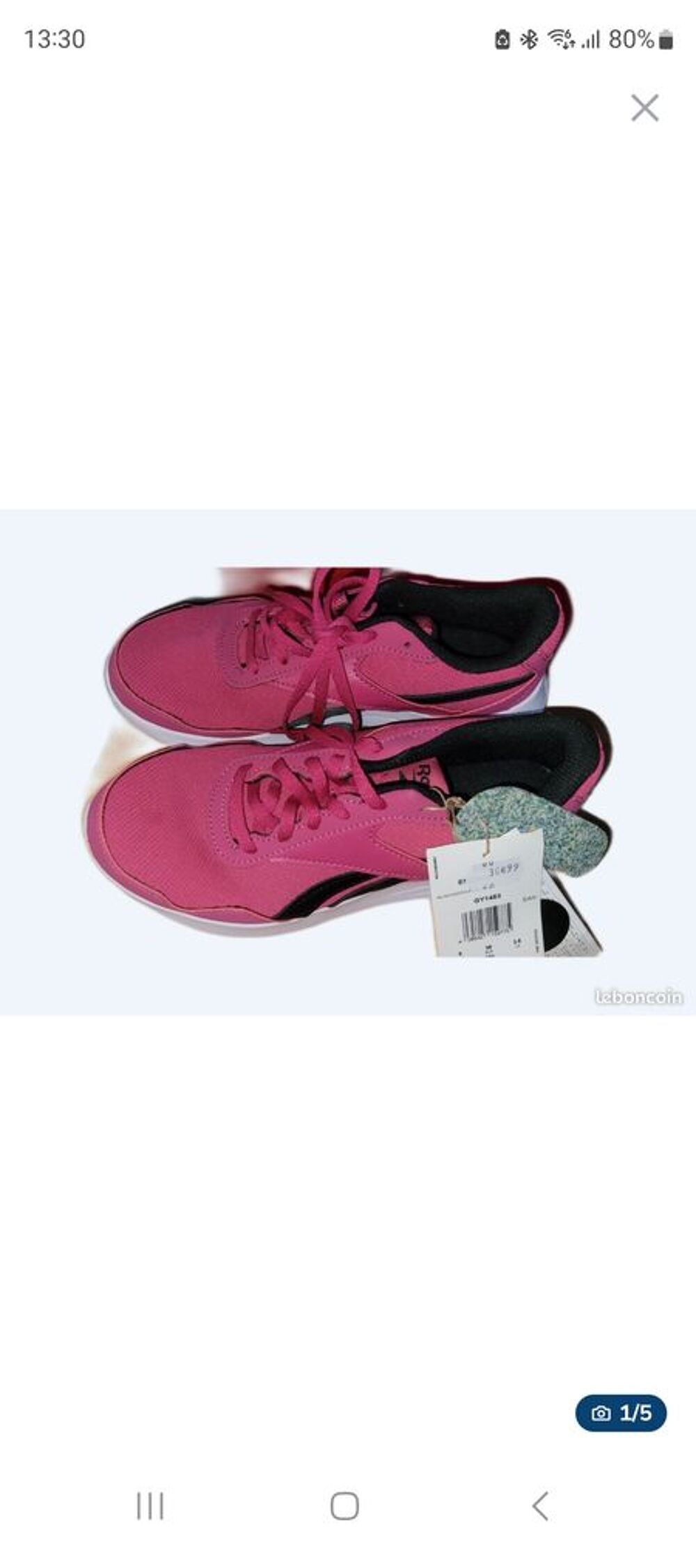 Bonjour je les baskettes rose Reebok de taille 36 neuve Chaussures
