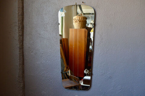 Grand miroir scandinave ancien rtroviseur vintage bohme 170 Wintzenheim (68)