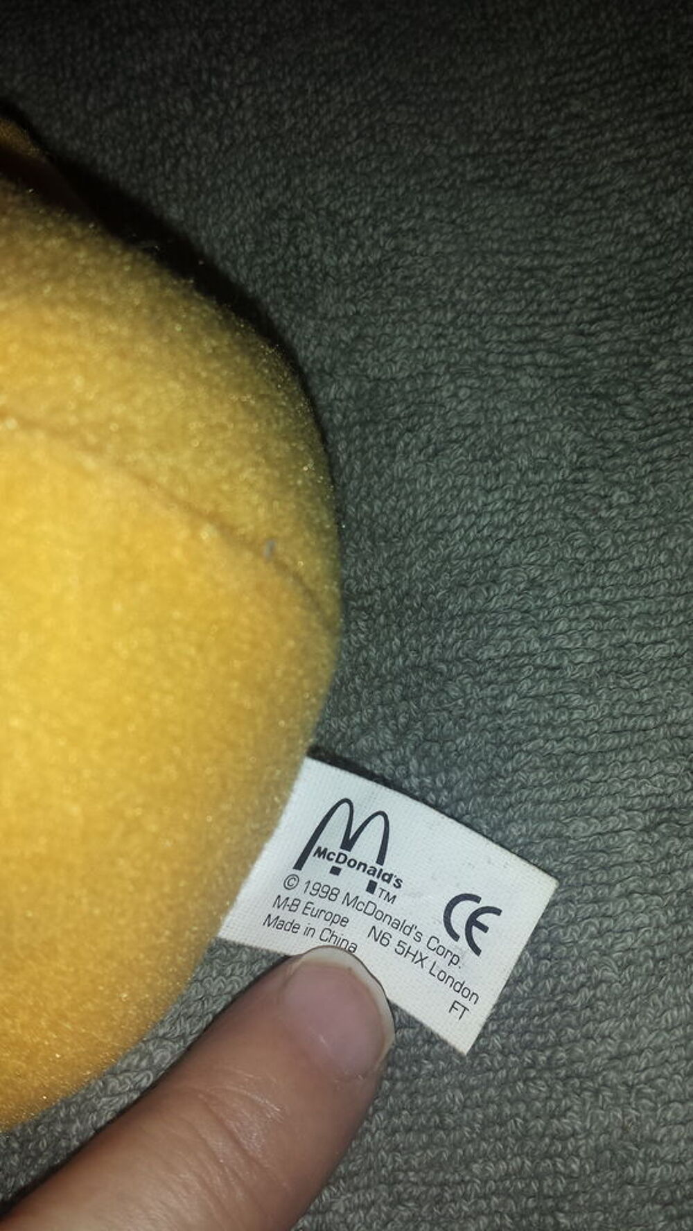 PELUCHE N&deg; 21
WINNE L'OURSON MCDONALD'S
HAUTEUR 14 M ENVIRON Jeux / jouets
