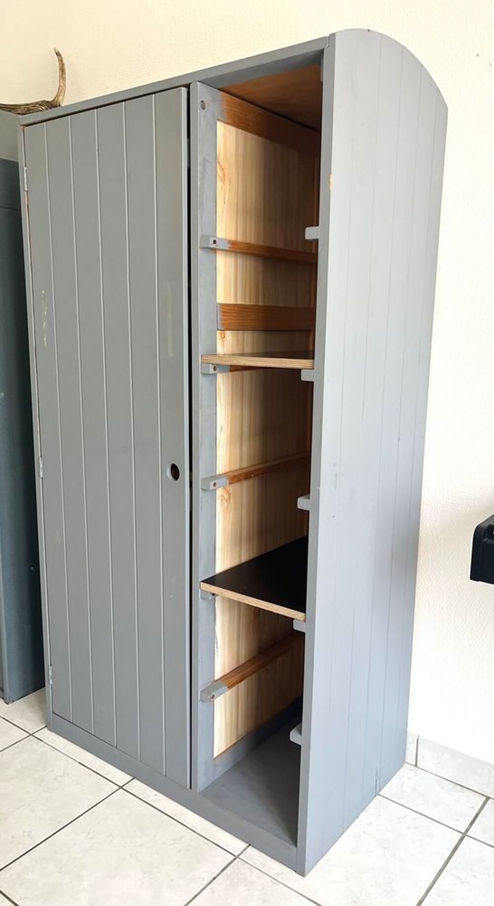 Meuble rangement gris en bois Meubles