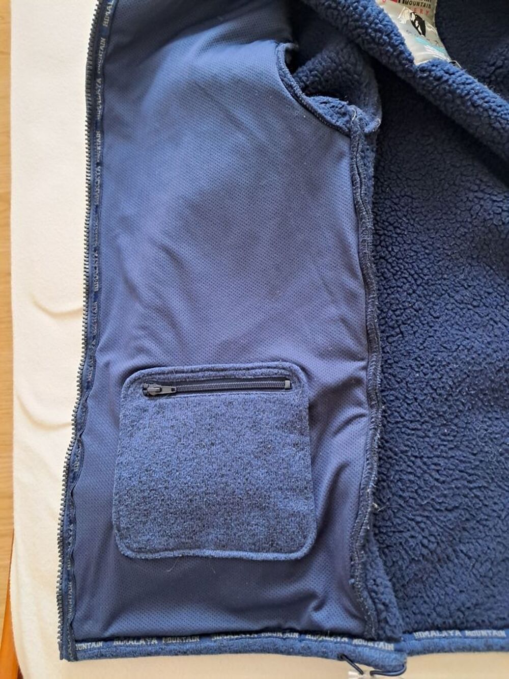 Veste polaire unisexe bleue doubl&eacute;e. Himalaya Mountains. T L Vêtements