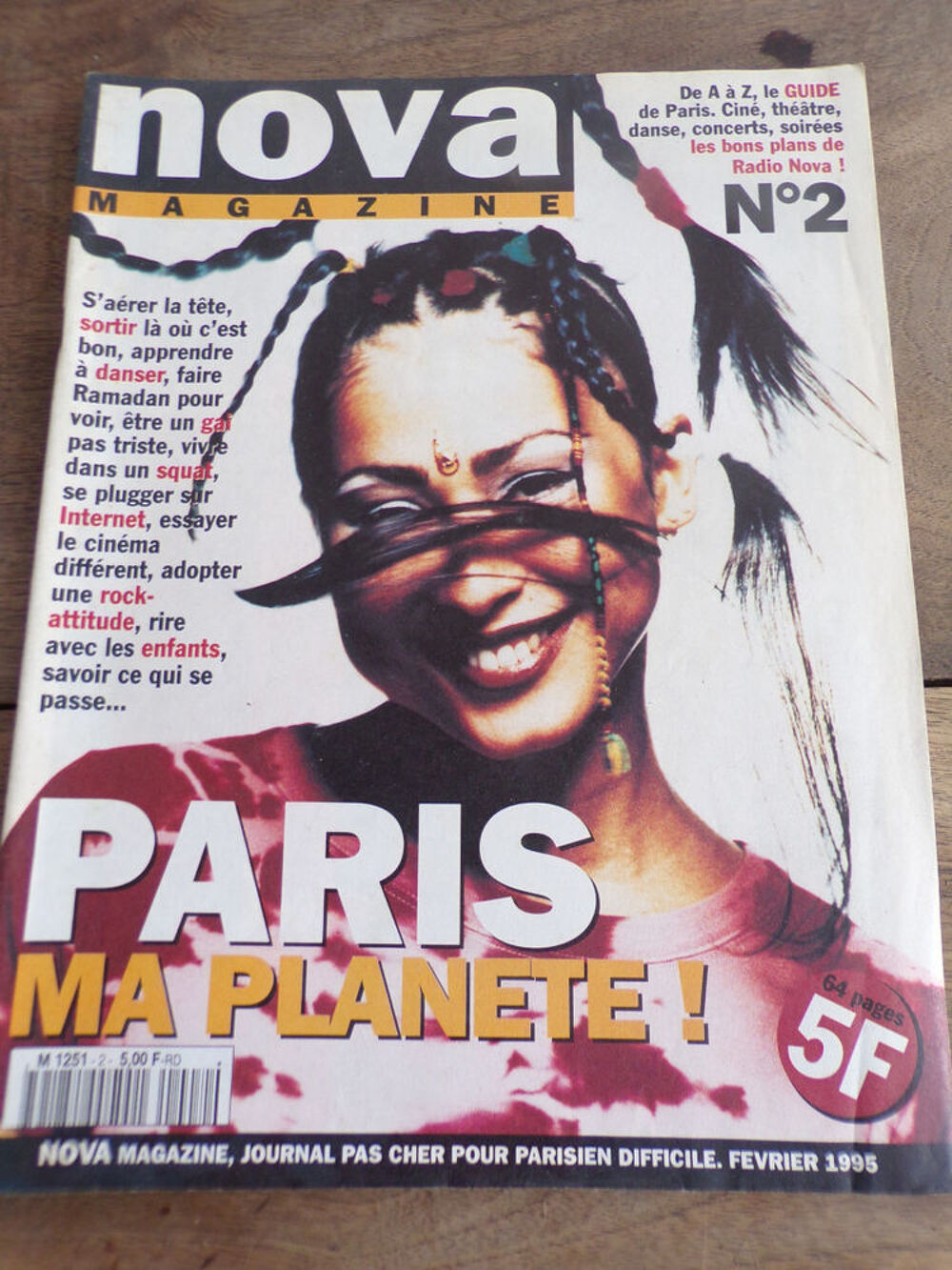 Nova magazine n&deg;2 f&eacute;vrier 1995 Paris ma plan&egrave;te Livres et BD