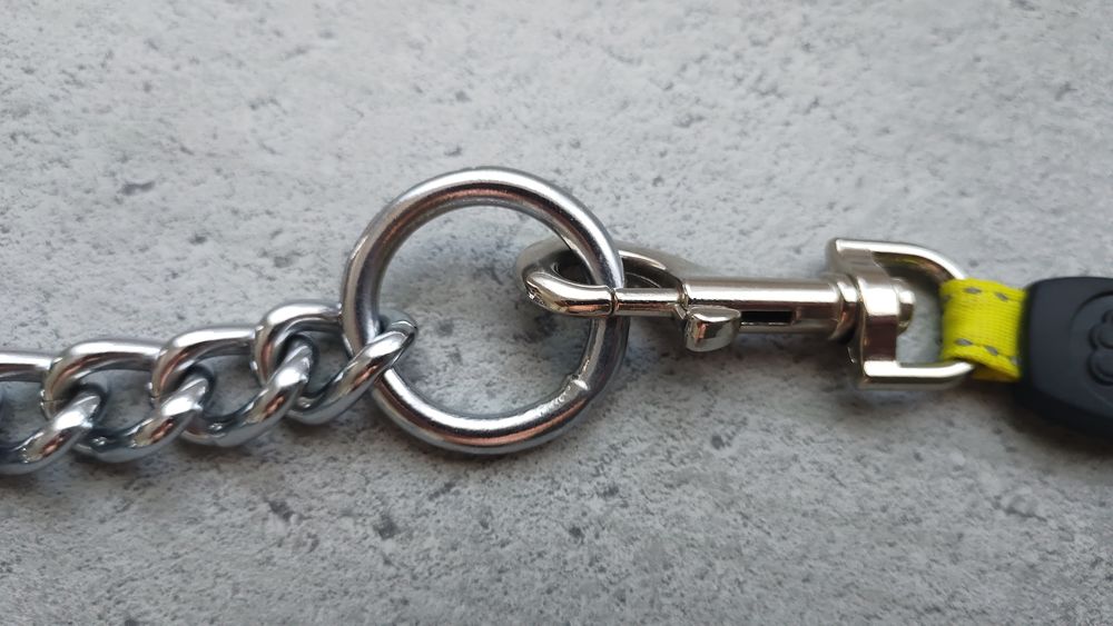 Collier Cha&icirc;ne en M&eacute;tal pour Chien en Acier Inoxydable 2-en1 Sports