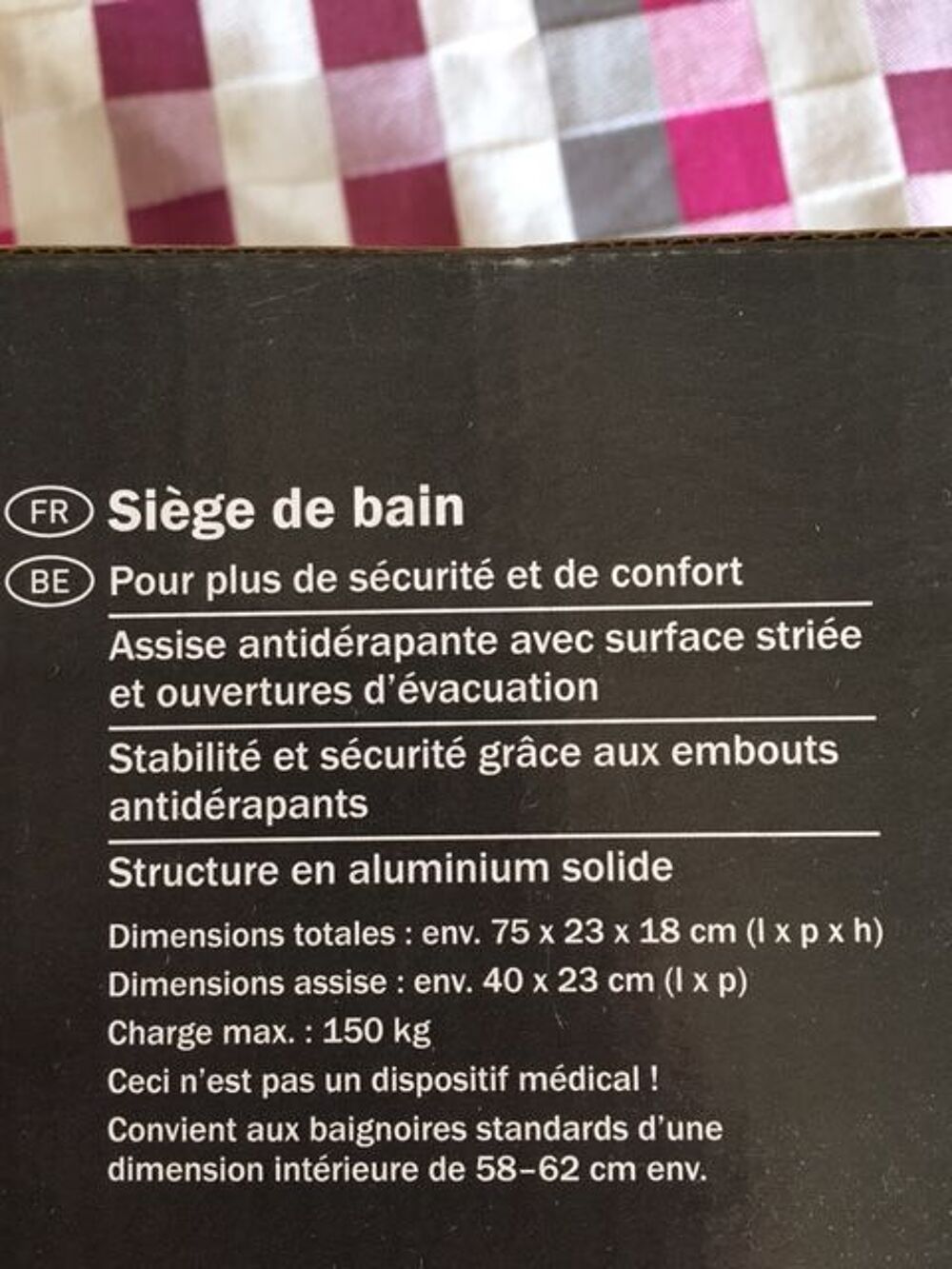 si&egrave;ge pour bain Bricolage