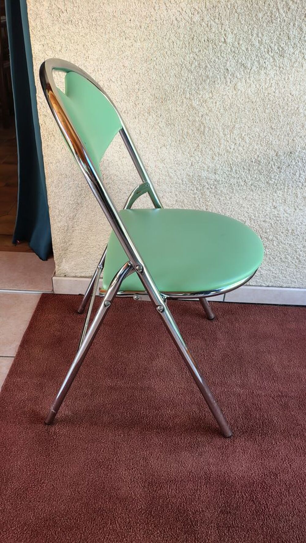 Lot de 6 chaises pliantes vinyle ALINEA TBE Meubles