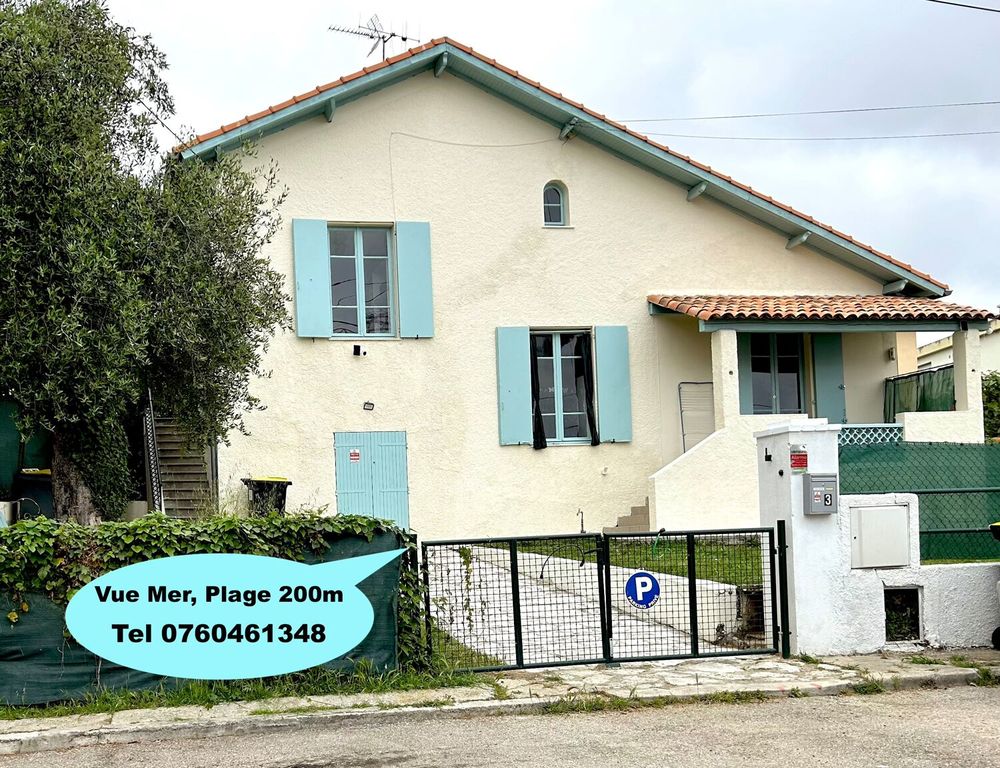 Vente Maison Beau Terrain 753m3 Vue Mer avec ancienne Bâtisse dessus Cagnes-sur-mer