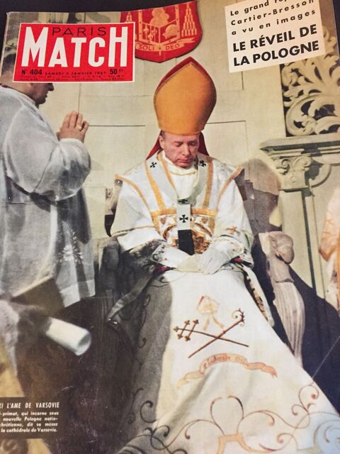 Ancien PARIS MAtch : le cardinal WYSZYNSKI � la une 1 Soissons (02)