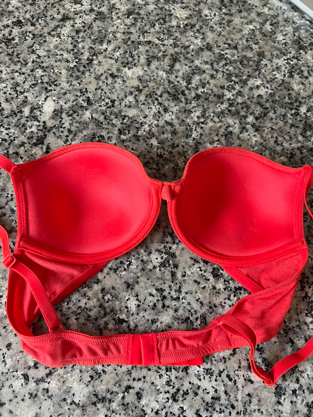 Soutien-Gorge Tezenis Rouge Coton Taille 90B ? Neuf Vêtements