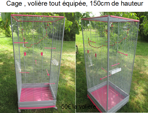 voli&egrave;re , cage 150cm  pour oiseau 50 18340 Levet
