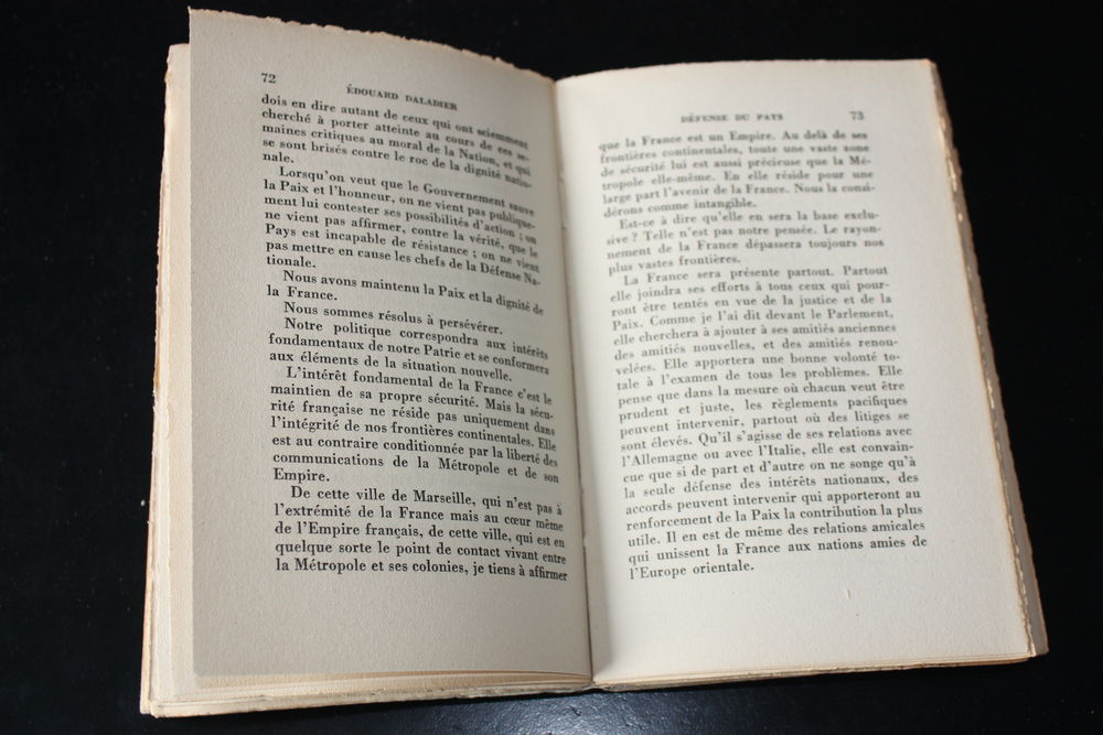 DEFENSE DU PAYS - EDOUARD DALADIER - Livre Ancien 1939 - Livres et BD
