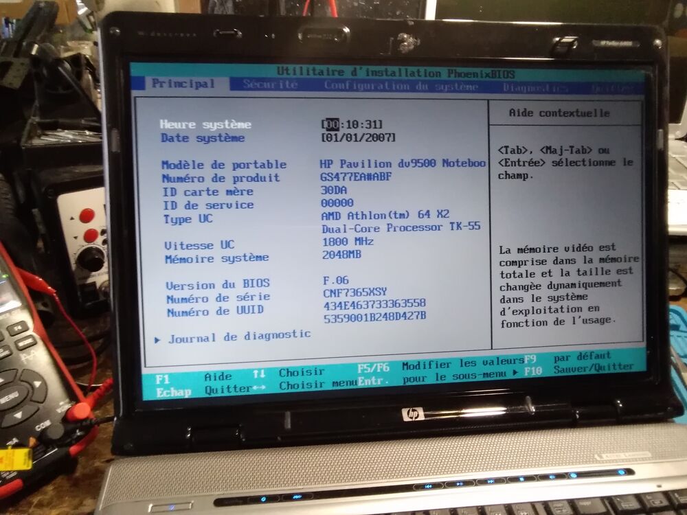 PC Portable HP Pavilion DV 9500 Matériel informatique