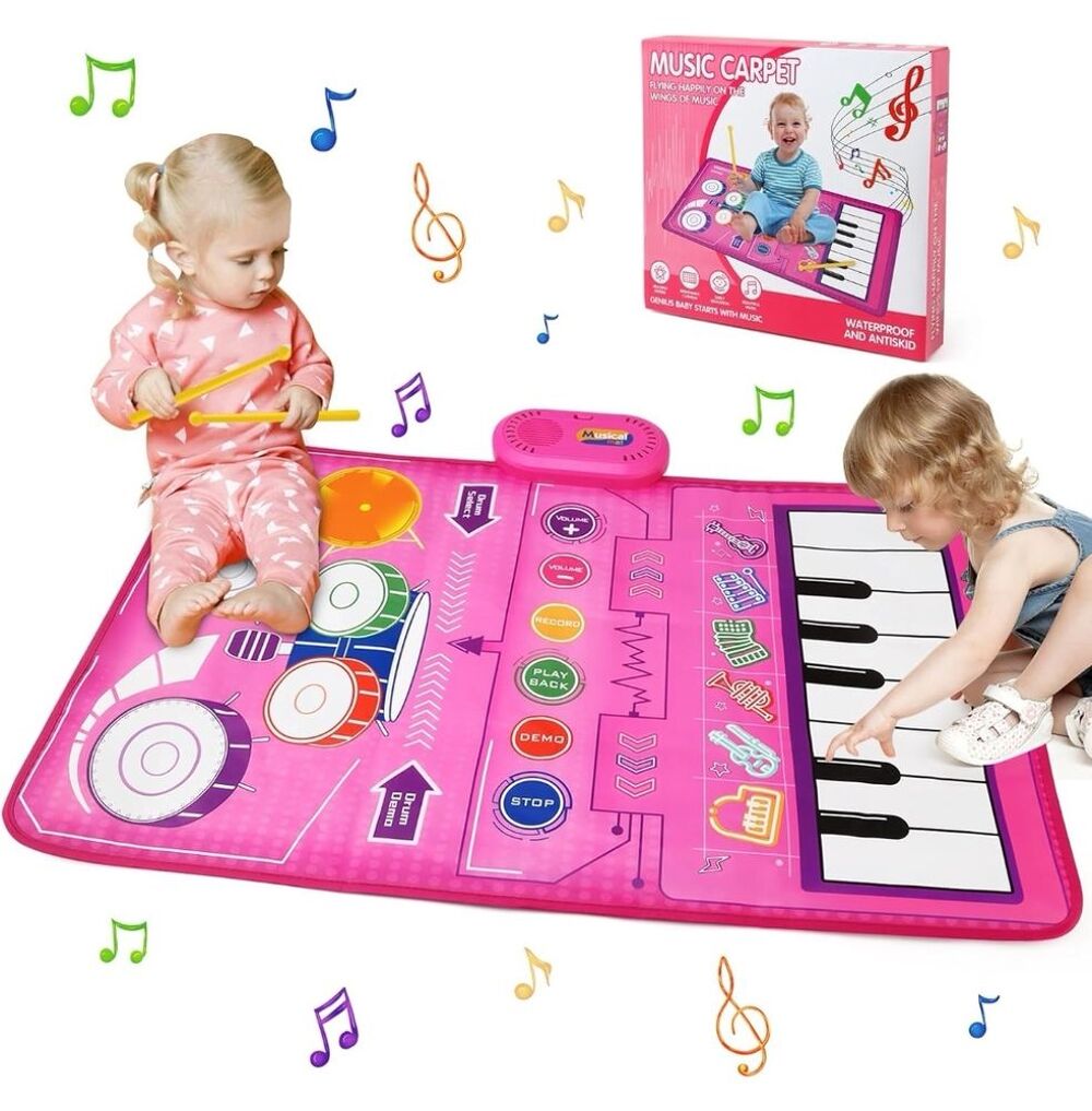 Tapis de Danse Enfant, Tapis de Piano Bebe pour Éducation Précoce