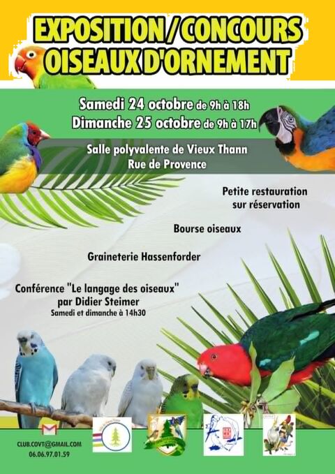 Exposition/concours oiseaux d'ornement Vieux-Thann (68)