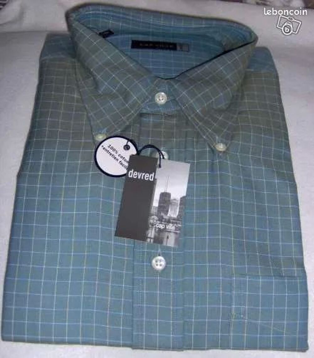 Chemise bleue DEVRED - Taille XXL 45-46 - Neuve Vêtements