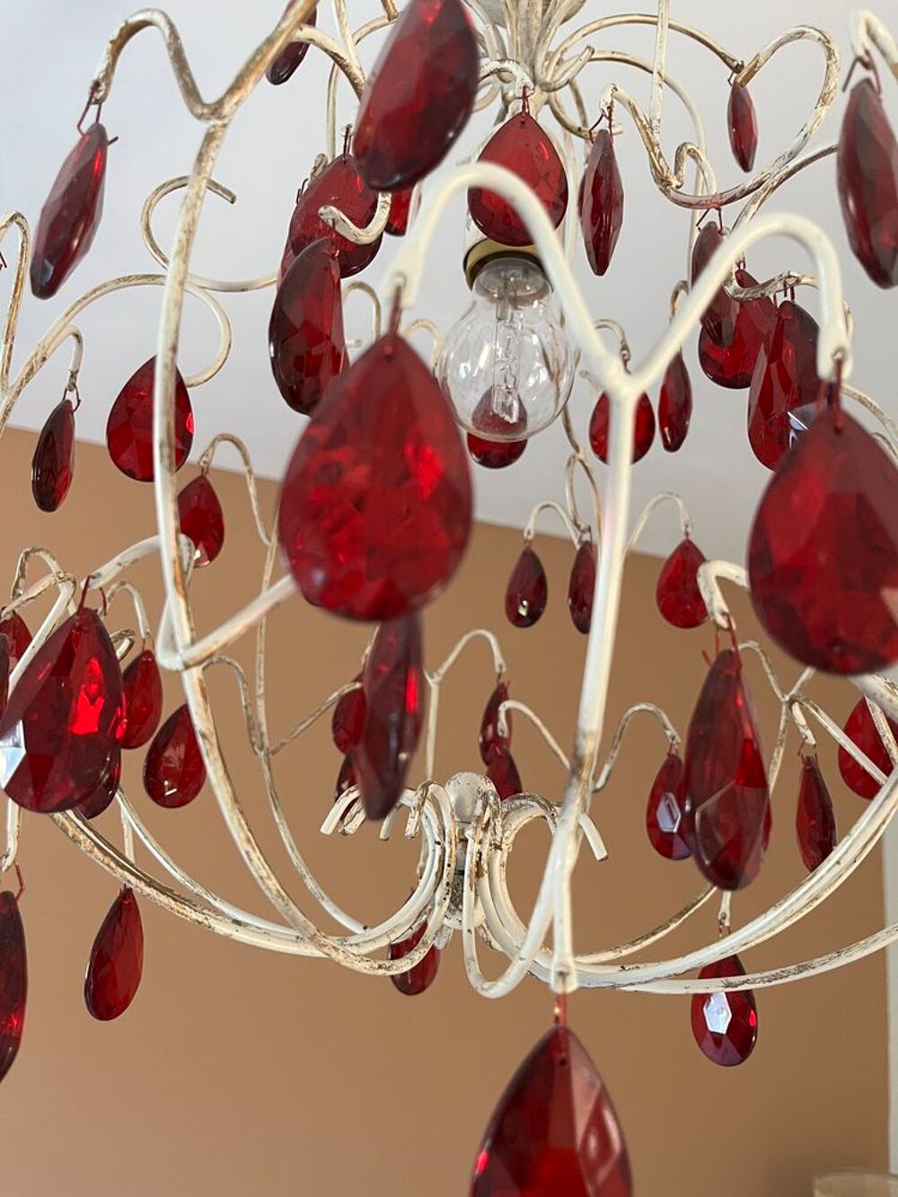 Lustre et lampadaire m&eacute;tal et verre Décoration