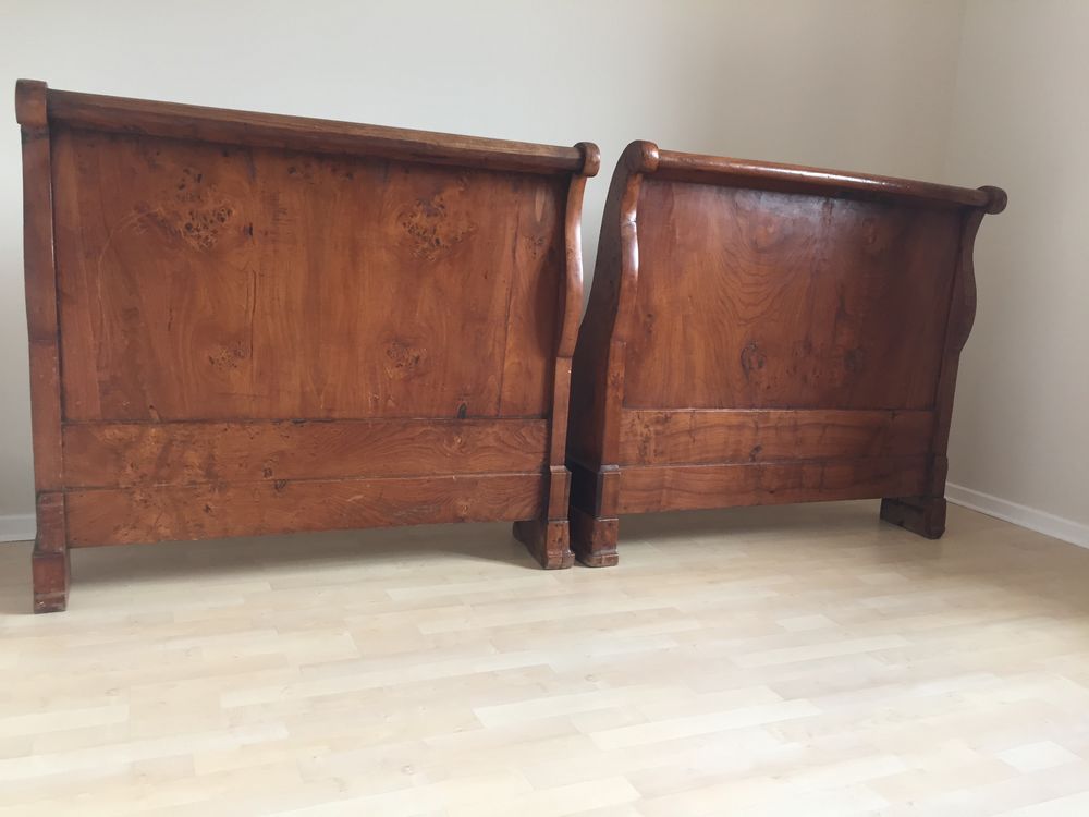 Lit bateau Louis Philippe noyer ancien Meubles