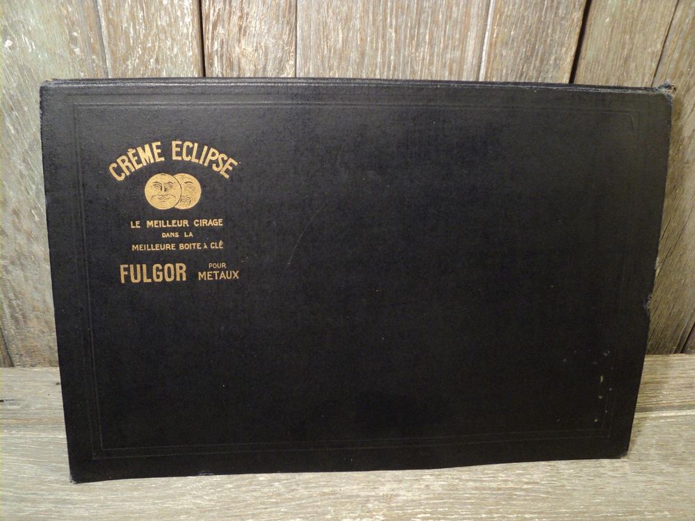 Ancien Porte-Menu Publicitaire Cirage Cr&egrave;me Eclipse. 